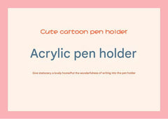 Acrylic pen holder featuring Hamburger Bear design