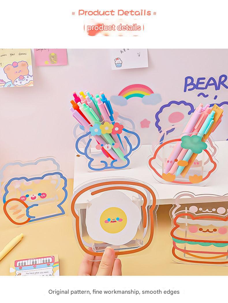 Cute desktop organiser showcasing playful designs