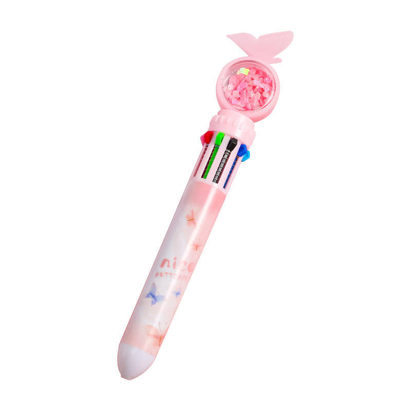 Different angles of multicolor ballpoint pen