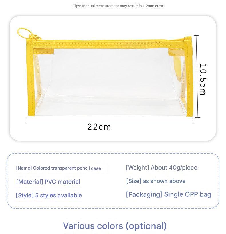 Close-up of vibrant PVC storage pouch