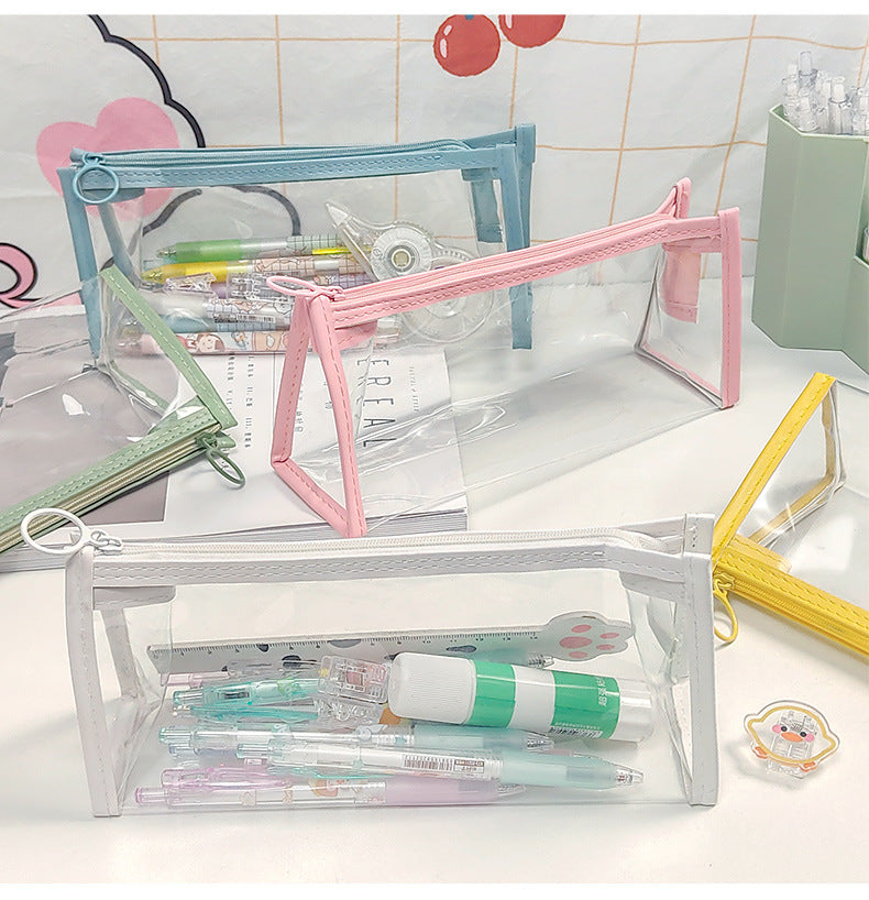 Various colour options of transparent bags