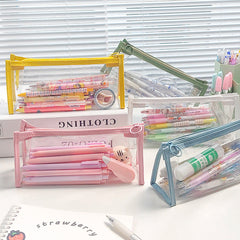 Various colour options of transparent bags