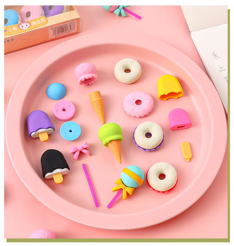 fun dessert erasers on desk image 10