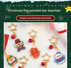 festive reindeer keychain for holiday gifts