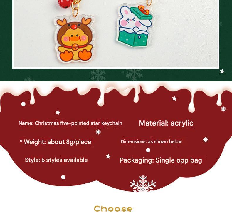 gingerbread design silicone keychain