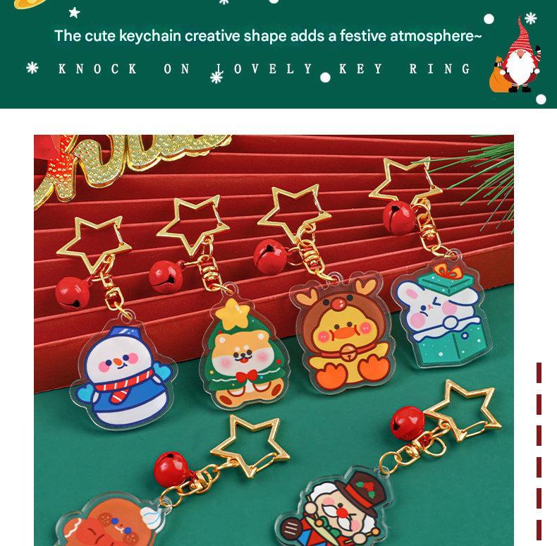 decorative keychain with gingerbread design