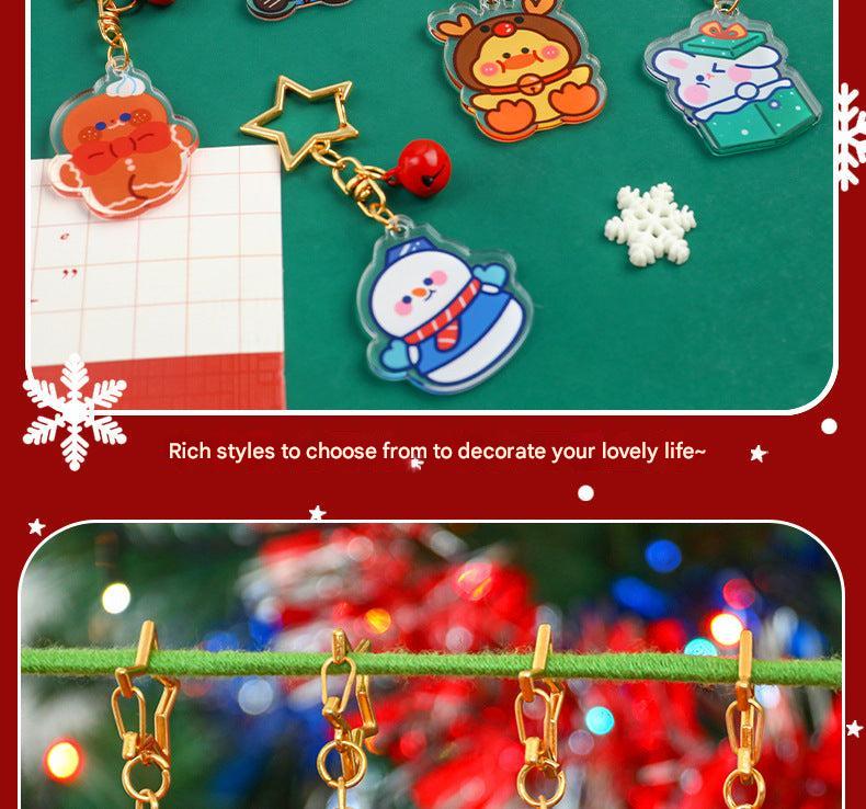 gingerbread design silicone keychain