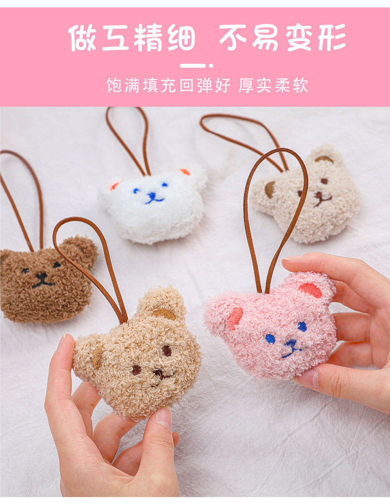 Compact Plush Bear Charm for Kids