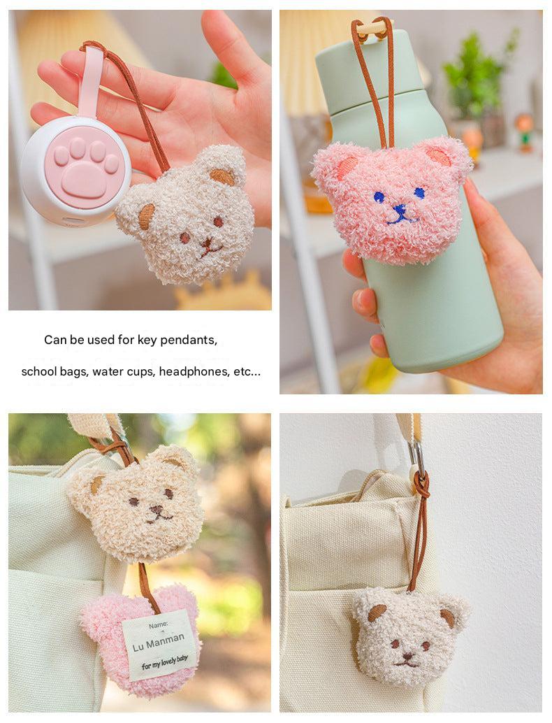 Adorable Plush Bear Keychain in Action