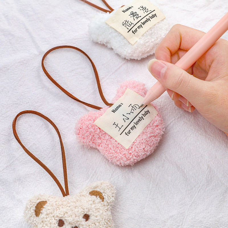 Beige Soft Bear Keychain with bow