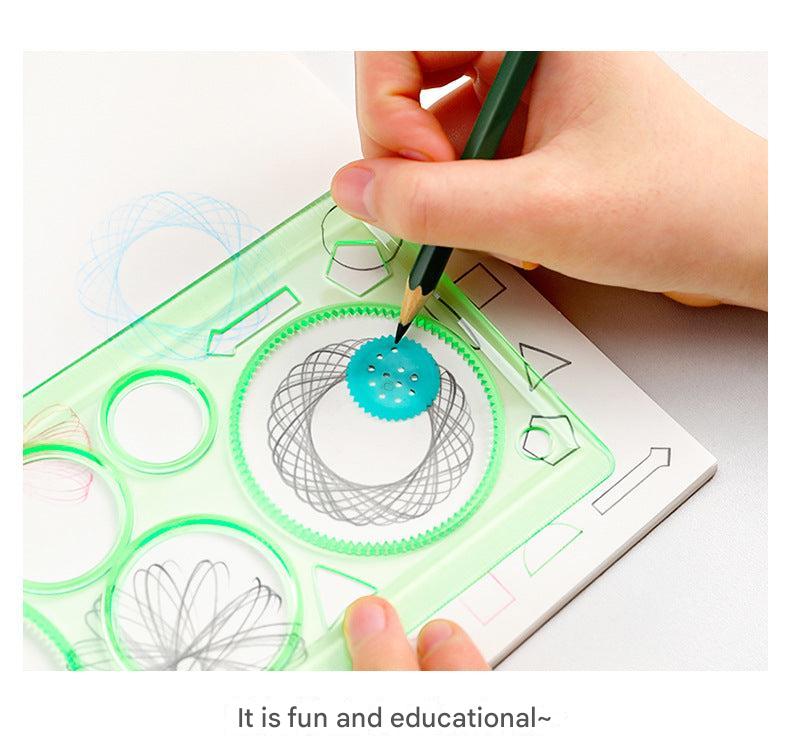 Multi-Purpose Ruler with Stencils in Yellow