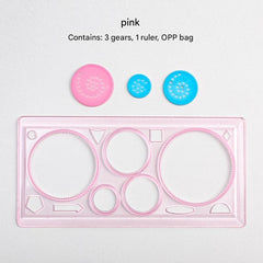 Drawing Stencils Included with Kids Ruler in Colourful Design