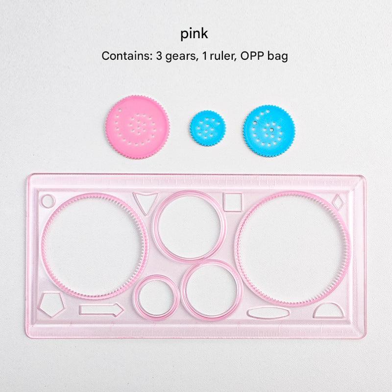 Drawing Stencils Included with Kids Ruler in Colourful Design