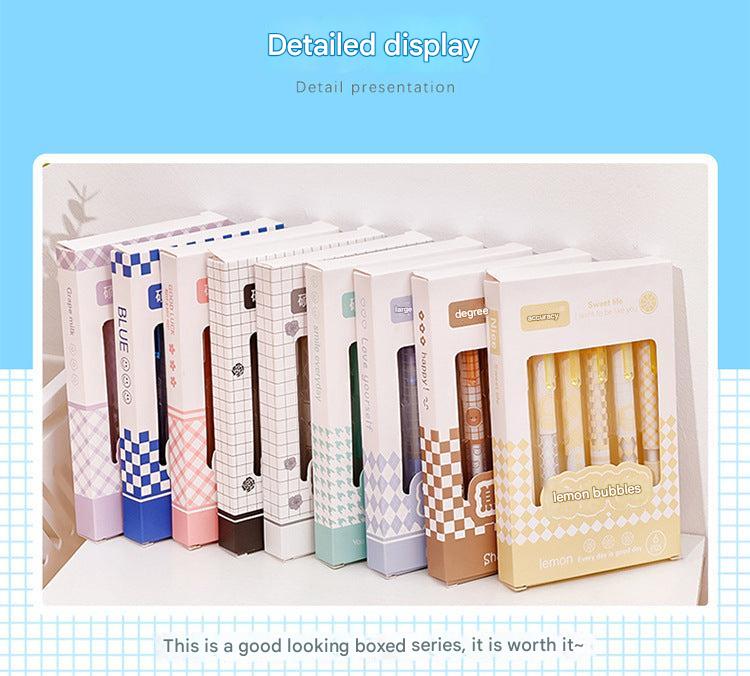 Quick-Dry Gel Pens in box packaging