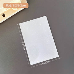 Transparent card sleeve with star laser pattern