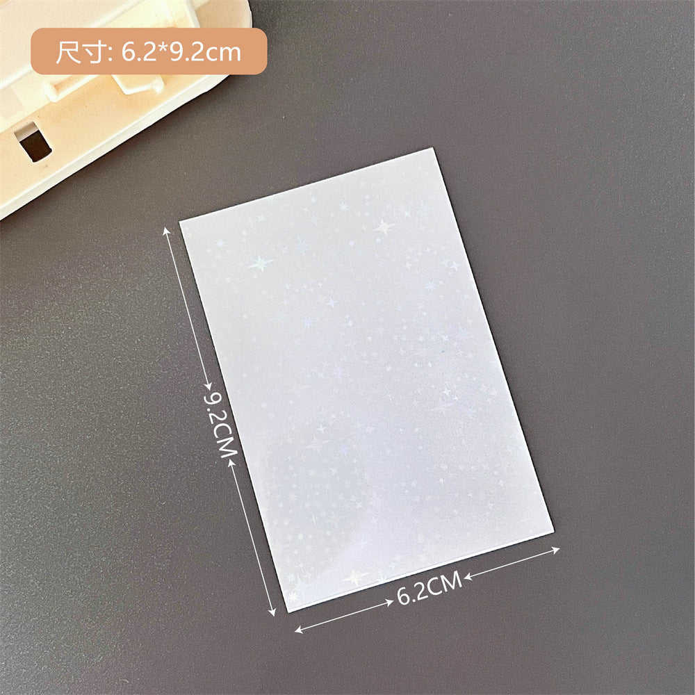 Transparent card sleeve with star laser pattern