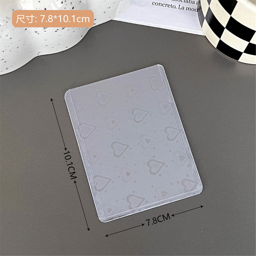 Transparent card sleeve showcasing beautiful photo