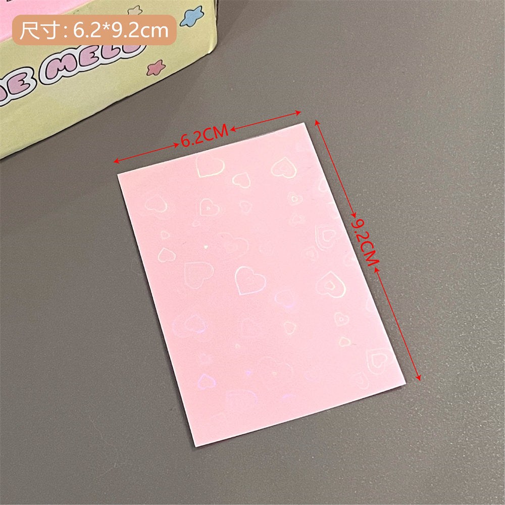 Pack of colourful layered photo card sleeves on display