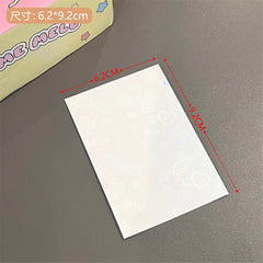 Laser patterned card sleeves for photo organisation