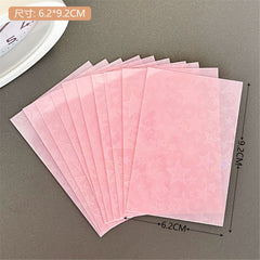 Transparent card sleeve with star laser pattern