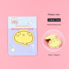 Cute cartoon magnetic bookmark with smiling face