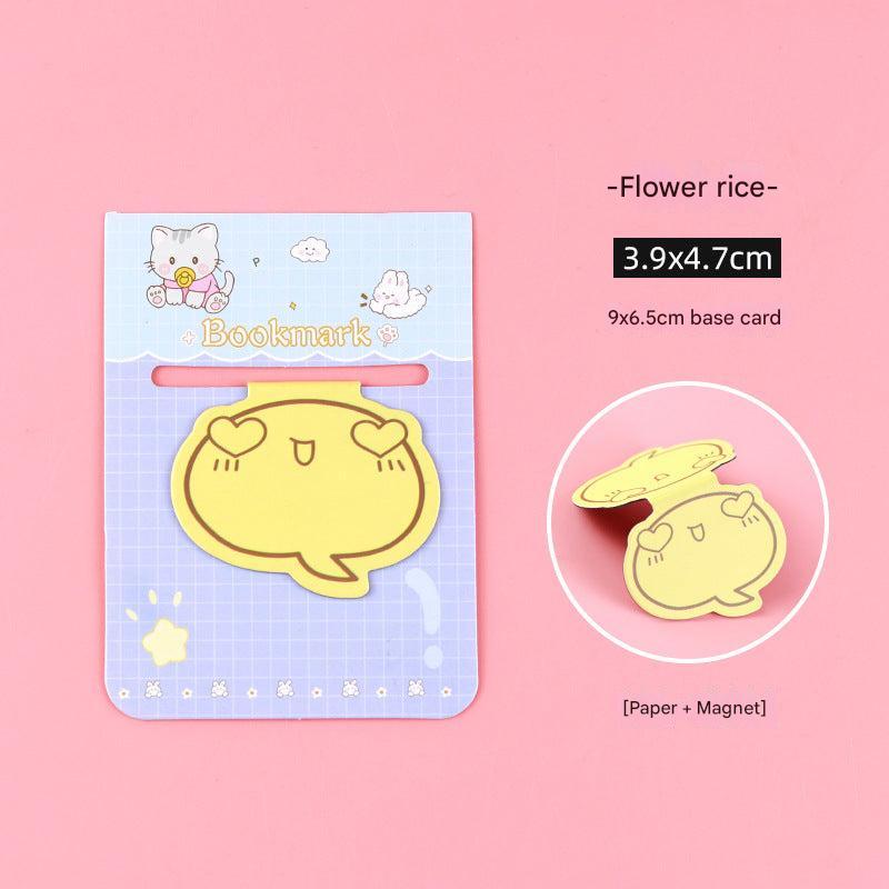 Cute cartoon magnetic bookmark with smiling face