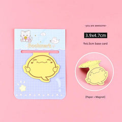 Lazy cartoon magnetic bookmark design