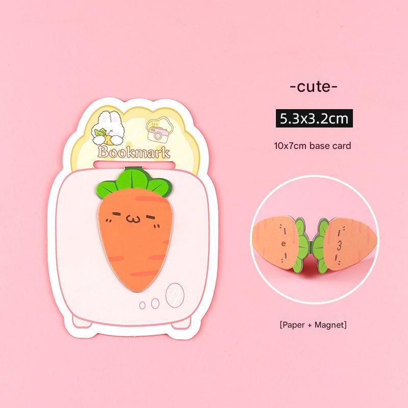 Blushing cartoon magnetic bookmark