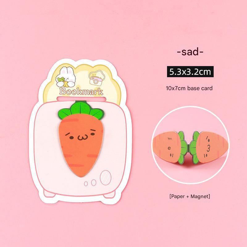 Shiny eyes cartoon magnetic bookmark