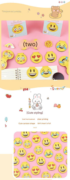 Blushing cartoon magnetic bookmark