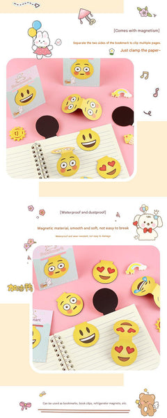 Motivational cartoon design magnetic bookmark