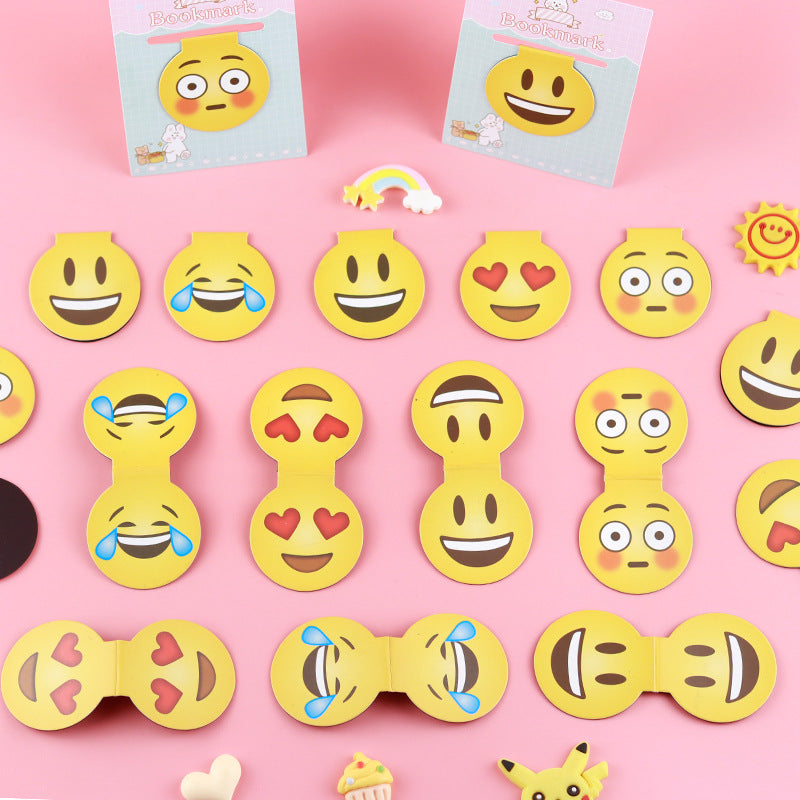 Joyful laughing cartoon magnetic bookmark