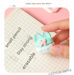 Cute rabbit erasers in different designs