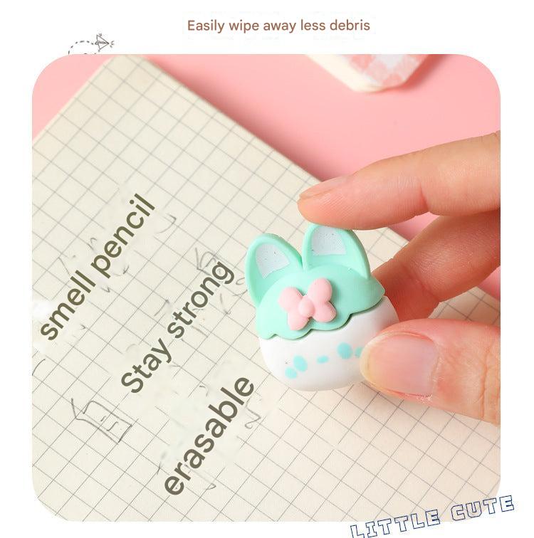 Cute rabbit erasers in different designs