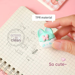 Assorted colourful bunny erasers in gift box