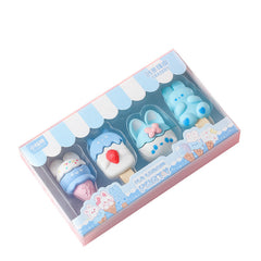 Cute rabbit erasers in different designs