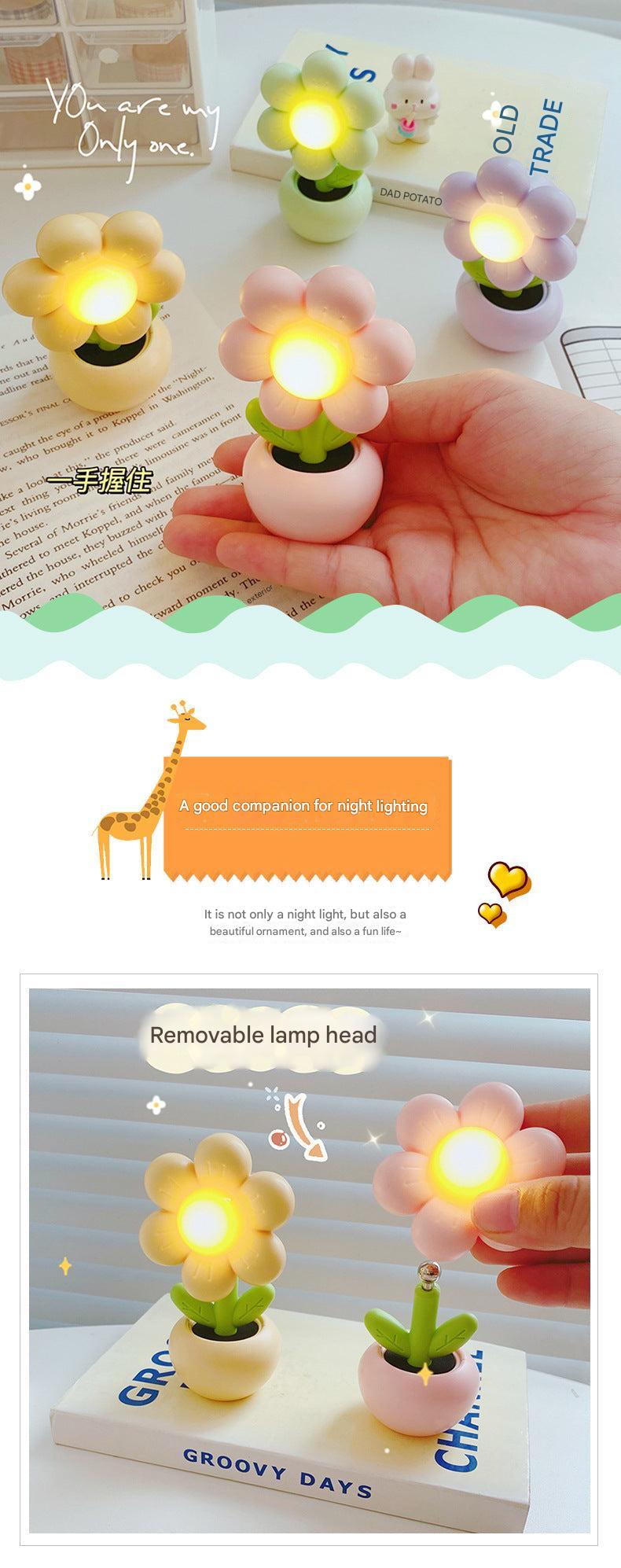 Charming Mini Flower Night Light in a children's room
