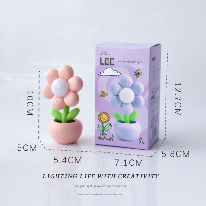 Charming Mini Flower Night Light in green colour