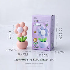Charming Mini Flower Night Light in green colour