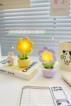 Charming Mini Flower Night Light in yellow colour