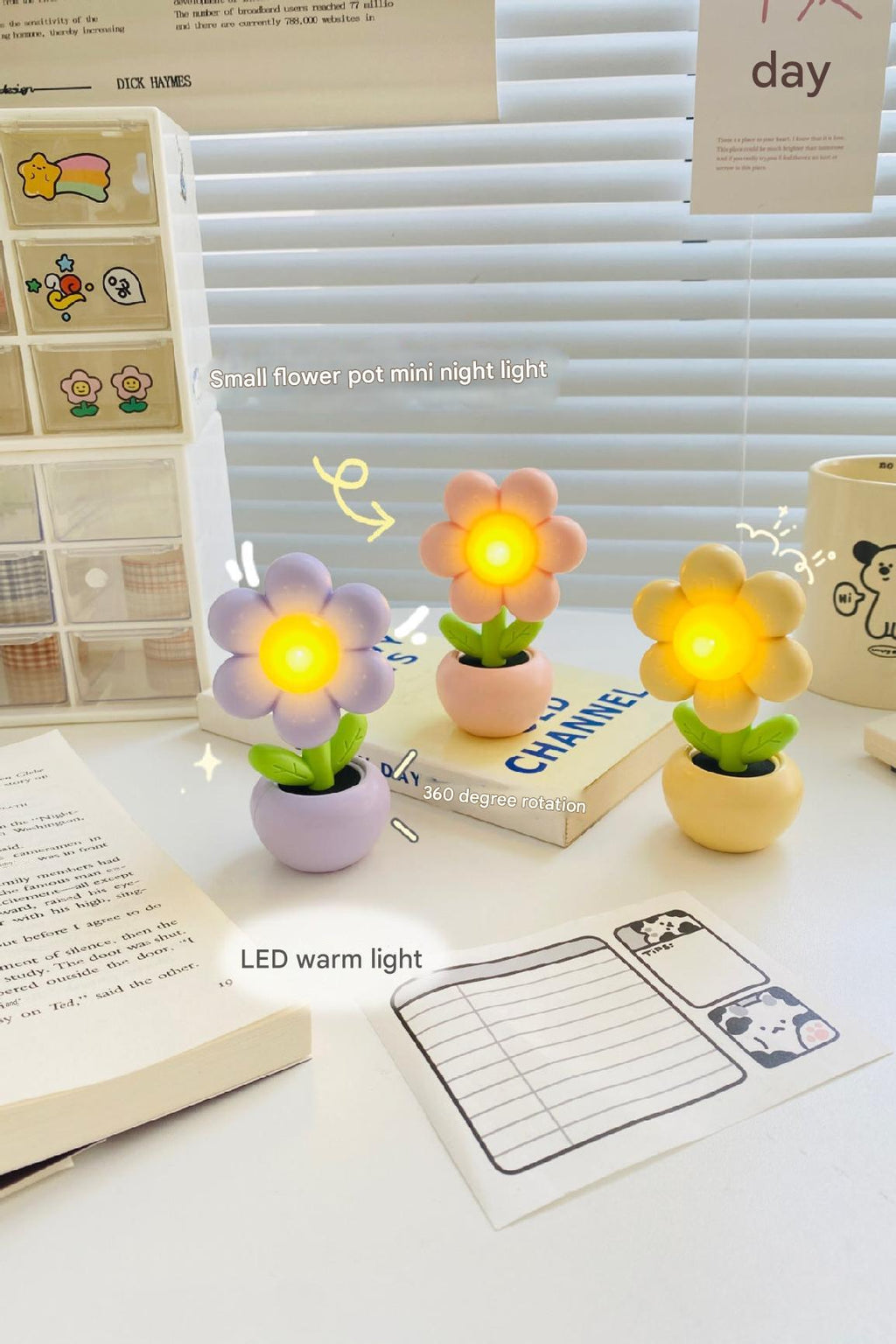 Charming Mini Flower Night Light with modern design