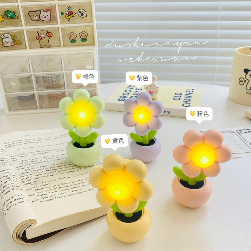 Charming Mini Flower Night Light in yellow colour
