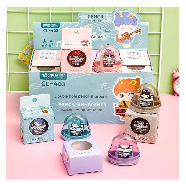 cute manual pencil sharpener top view