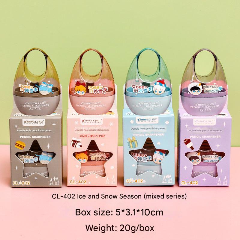 easy to clean cartoon pencil sharpener design