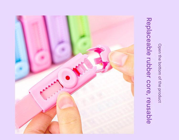Compact Macaron Eraser Perfect for School Use