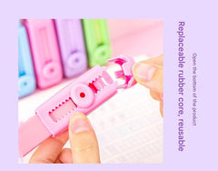 Compact Macaron Eraser Perfect for School Use