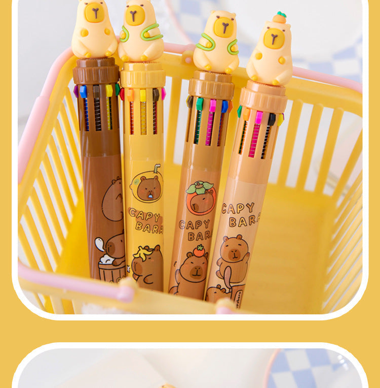 Capybara cartoon gel pen image 9