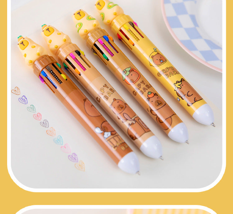 Capybara cartoon gel pen image 10