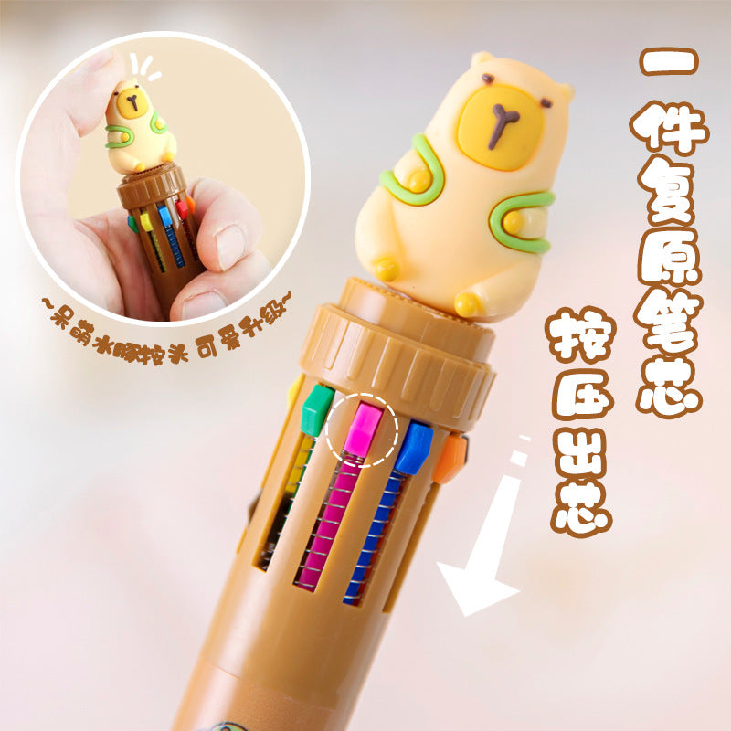 Capybara cartoon gel pen image 3