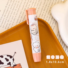 Creative Cartoon Push-Up Eraser - Bread Puppy design